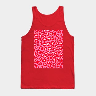 Leopard Print, Pink and Red Tank Top